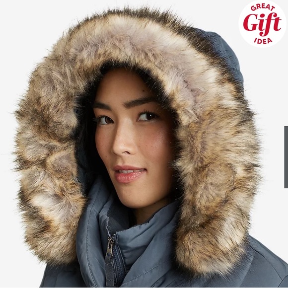 Eddie Bauer Down Parka 
Size: Medium Tall
Color: Champagne, metallic taupe - Picture 12 of 14